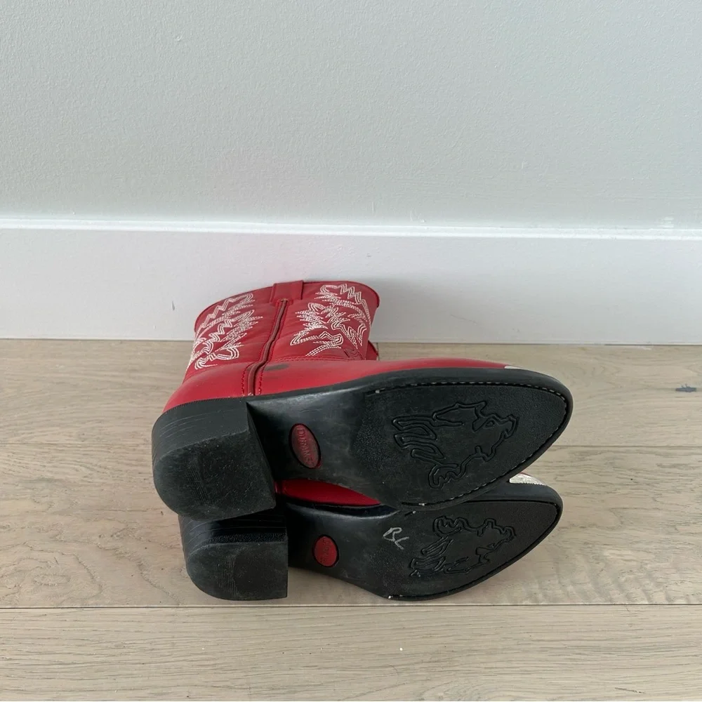 Durango Kid’s red cowboy boots size 12.5 - Picture 4 of 8
